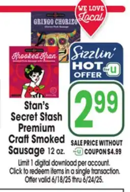 Jewel-Osco Stan's Secret Stash Premium Craft Smoked Sausage offer