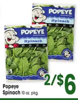 Jewel-Osco Popeye Spinach offer