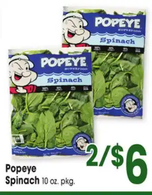 Jewel-Osco Popeye Spinach offer