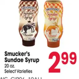 Jewel-Osco Smucker's Sundae Syrup offer