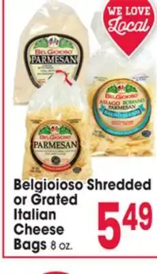 Jewel-Osco Belgioioso Shredded Grated or Grated Italian Italian Cheese Cheese Bags offer