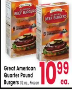 Jewel-Osco Great American Quarter Pound Burgers offer