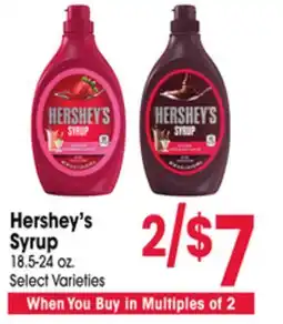 Jewel-Osco Hershey's Syrup offer