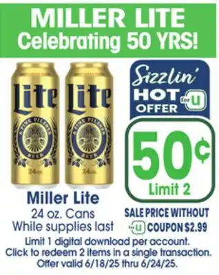 Jewel-Osco Miller Lite offer