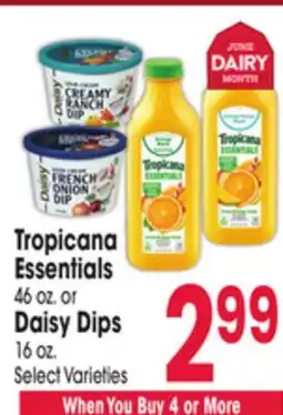 Jewel-Osco Tropicana Essentials 46 oz. or Daisy Dips 16 oz offer