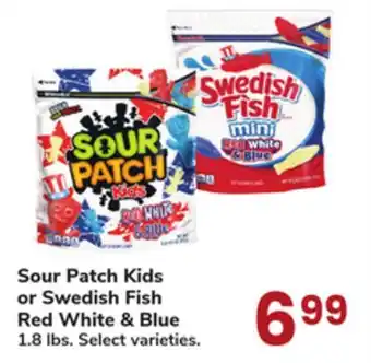 Jewel-Osco Sour Patch Kids or Swedish Fish Red White & Blue offer