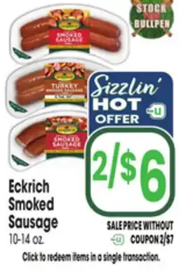 Jewel-Osco Eckrich Smoked Sausage offer