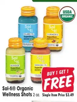 Jewel-Osco Sol-ti Organic Wellness Shots offer