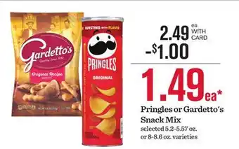 Mariano's Pringles or Gardetto's Snack Mix offer