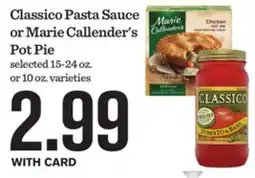 Mariano's Classico Pasta Sauce or Marie Callender's Pot Pie offer