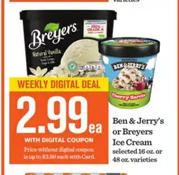 Mariano's Ben & Jerry's or Breyers Ice Cream offer
