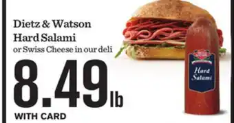 Mariano's Dietz & Watson Hard Salami offer