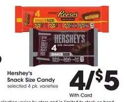Mariano's Hershey's Snack Size Candy offer
