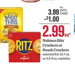 Mariano's Nabisco Ritz Crackers or Snack Crackers offer