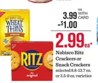 Mariano's Nabisco Ritz Crackers or Snack Crackers offer