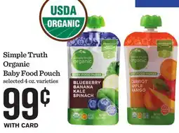 Mariano's Simple Truth Organic Baby Food Pouch offer
