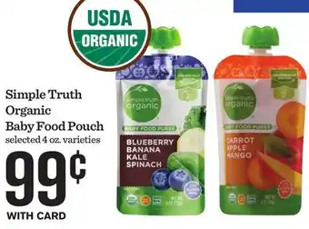 Mariano's Simple Truth Organic Baby Food Pouch offer