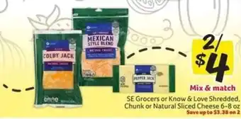 Winn Dixie SE Grocers or Know & Love Cheese offer