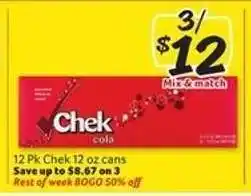 Winn Dixie Chek Cola offer