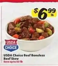 Winn Dixie USDA Choice Beef Boneless Beef Stew offer