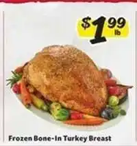 Winn Dixie Frozen Bone-In Turkey Breast offer