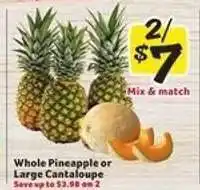 Winn Dixie Whole Pineapple or Large Cantaloupe offer