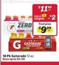 Winn Dixie 18 Pk Gatorade 12 oz offer