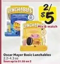Winn Dixie Oscar Mayer Basic Lunchables offer