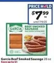 Winn Dixie Garcia Beef Smoked Sausage offer