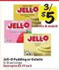 Winn Dixie Jell-O Pudding or Gelatin offer