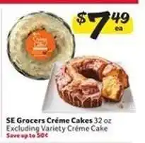 Winn Dixie SE Grocers Crème Cakes offer