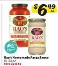 Winn Dixie Rao's Homemade Pasta Sauce offer