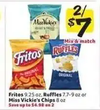 Winn Dixie Fritos, Ruffles, Miss Vickie's Chips offer