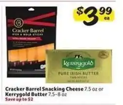 Winn Dixie Cracker Barrel Snacking Cheese or Kerrygold Butter offer