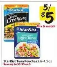 Winn Dixie StarKist Tuna Pouches offer