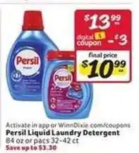 Winn Dixie Persil Liquid Laundry Detergent offer
