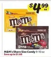 Winn Dixie M&M'S Share Size Candy offer
