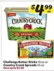 Winn Dixie Challenge Butter Sticks or Country Crock Spreads offer