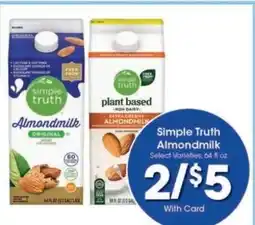 Kroger Simple Truth Almondmilk offer
