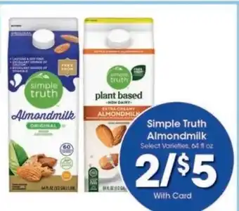 Kroger Simple Truth Almondmilk offer