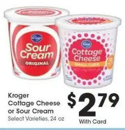 Kroger Kroger Cottage Cheese or Sour Cream offer
