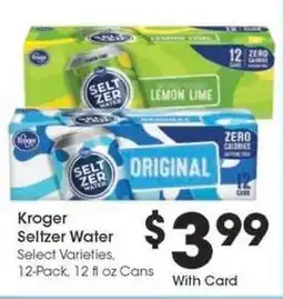 Kroger Kroger Seltzer Water offer