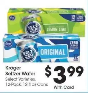 Kroger Kroger Seltzer Water offer