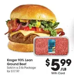 Kroger Kroger 93% Lean Ground Beef offer