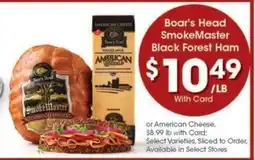 Kroger Boar's Head SmokeMaster Black Forest Ham offer
