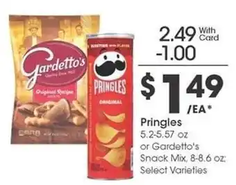 Kroger Pringles or Gardetto's Snack Mix offer