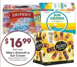 Kroger Mike's, Smirnoff or Sun Cruiser offer