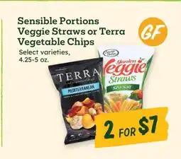 Sprouts Farmers Market Sensible Portions Veggie Straws or Terra Vegetable Chips offer