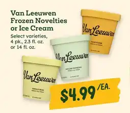 Sprouts Farmers Market Van Leeuwen Frozen Novelties or Ice Cream offer