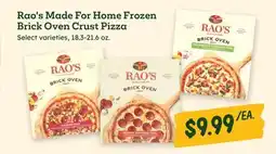 Sprouts Farmers Market Rao's Made For Home Frozen Brick Oven Crust Pizza offer